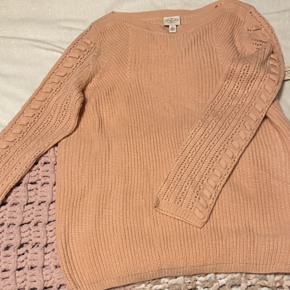 St. John's Bay Women's Blush Crew Neck Sweater